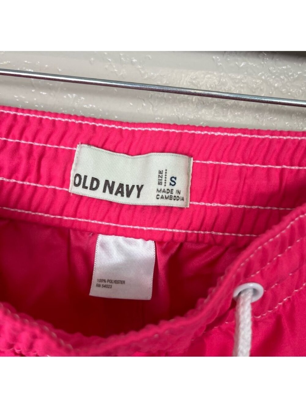 navy women athletic‎ elastic waist pink shorts small - Picture 4 of 7